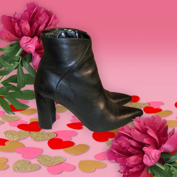 Women Vintage Leather Black Ankle Boots By Nine West Size 8M/Women Designer Boot - Picture 8 of 14